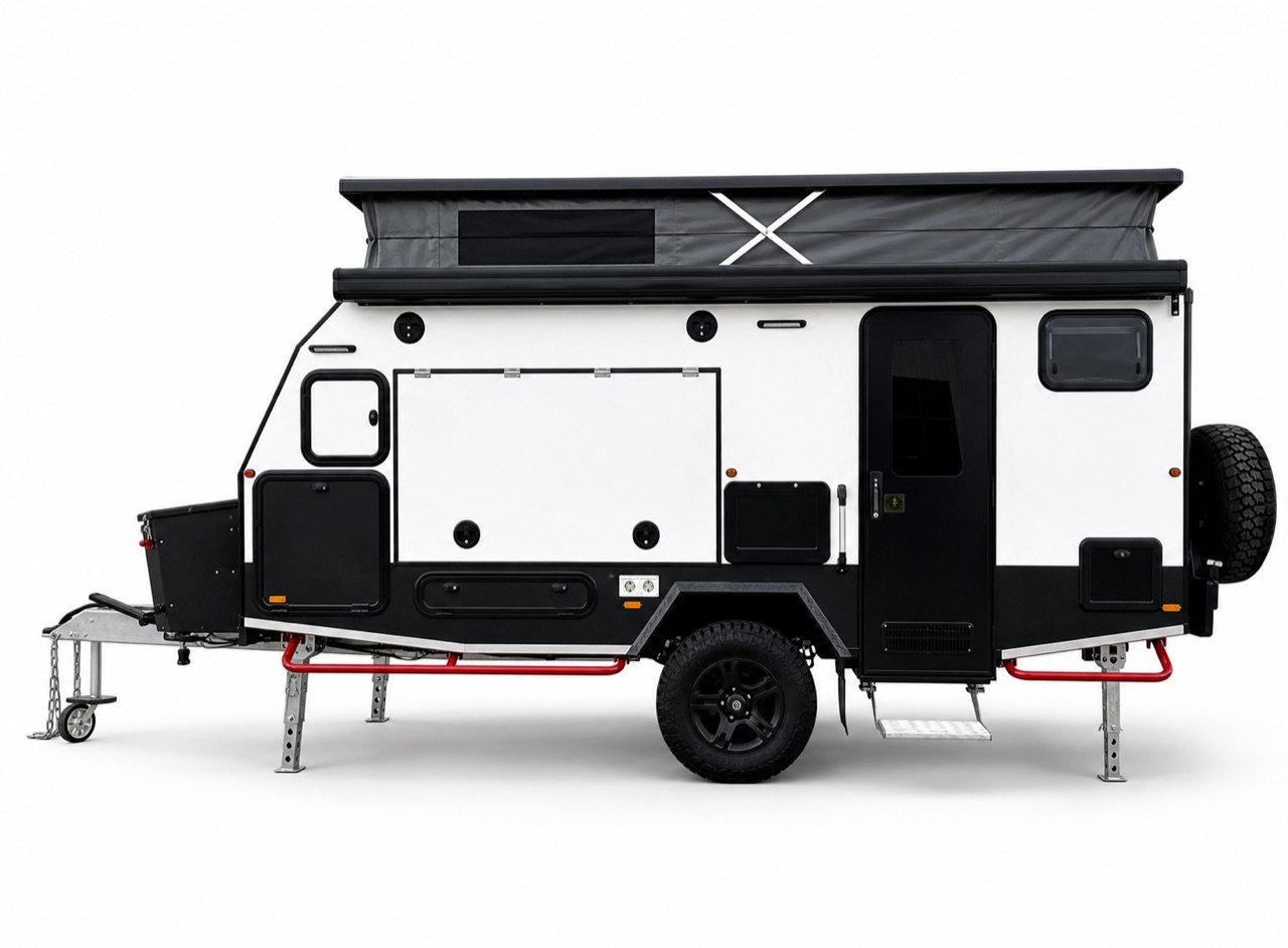 15 foot hybrid caravan side product view