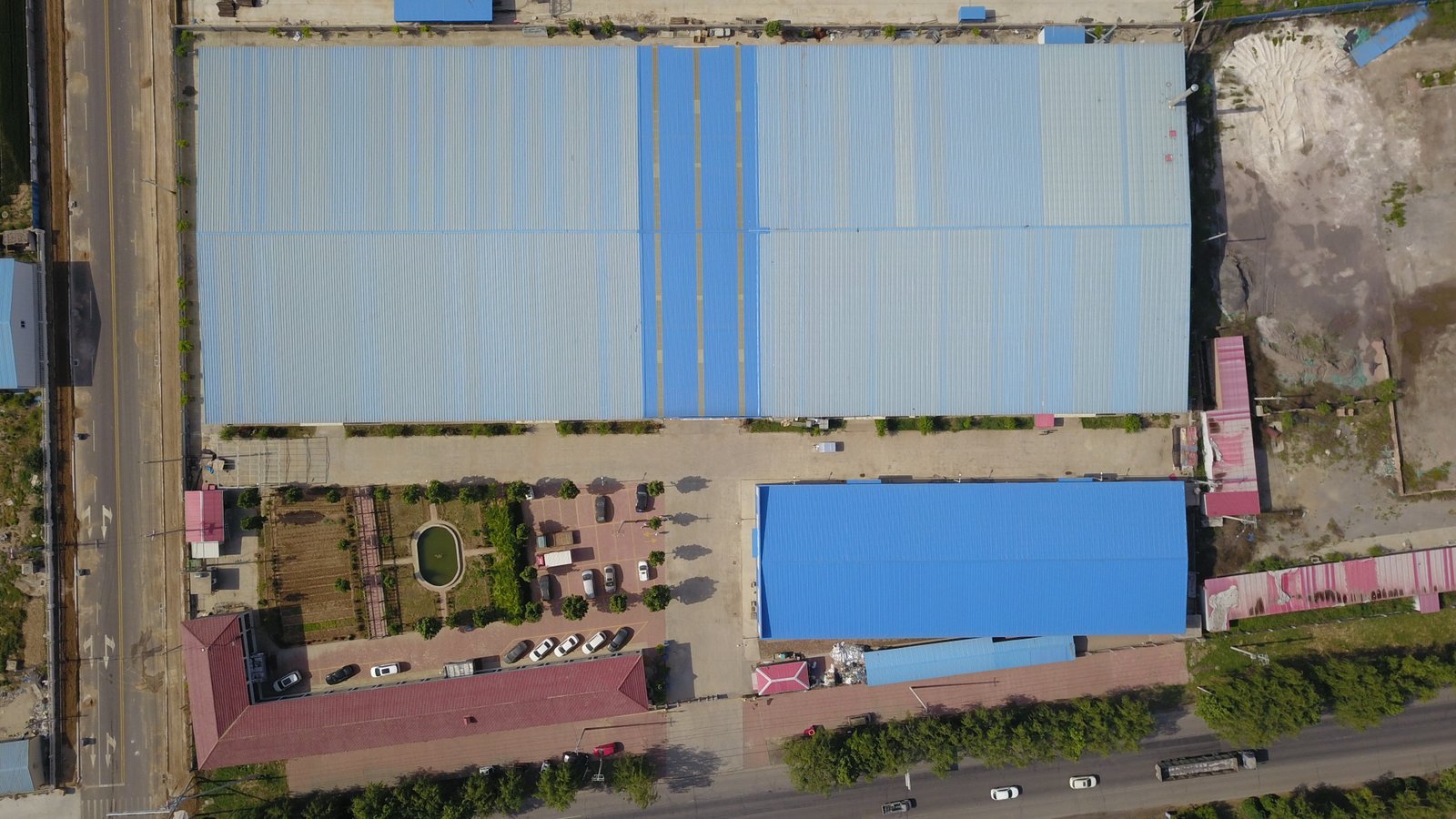 Aerial view of AOZI factory grounds