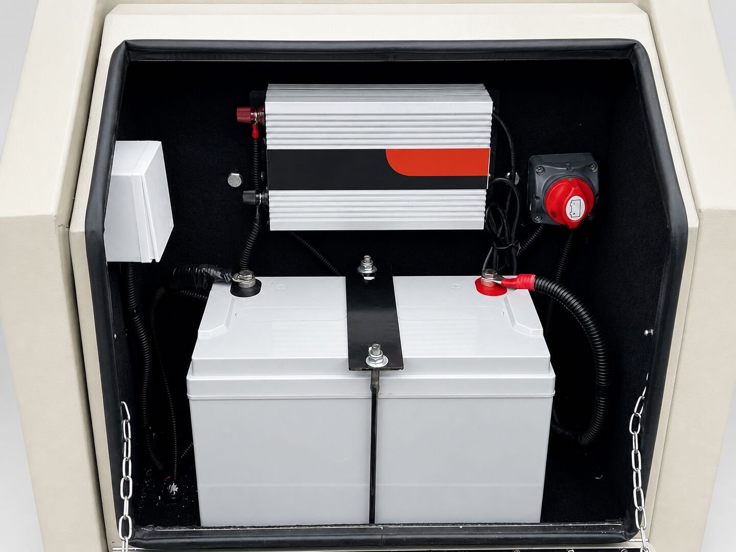 Storage body, compartments, fridge, power, chassis and suspension details 1