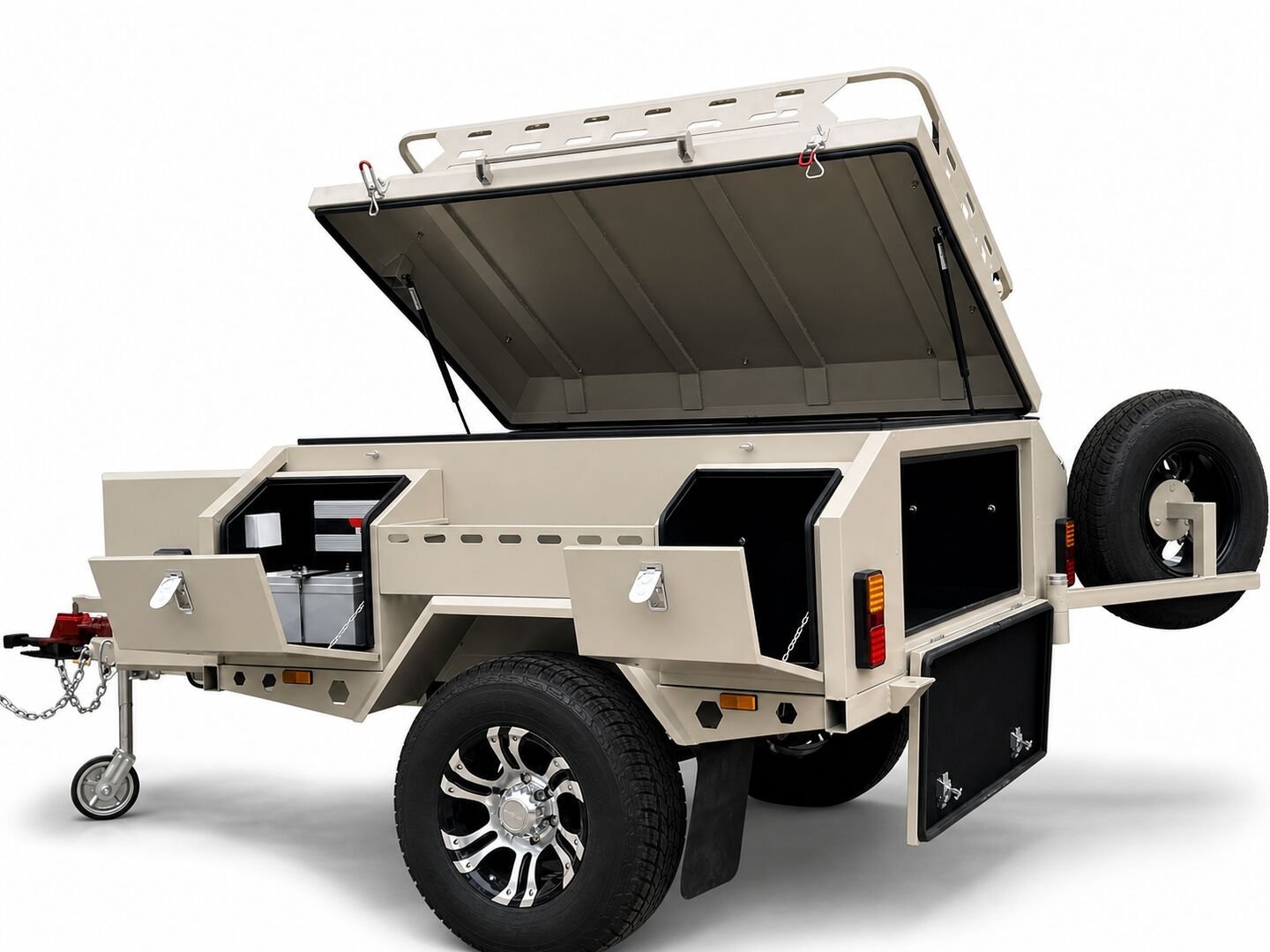 Storage body, compartments, fridge, power, chassis and suspension details 17