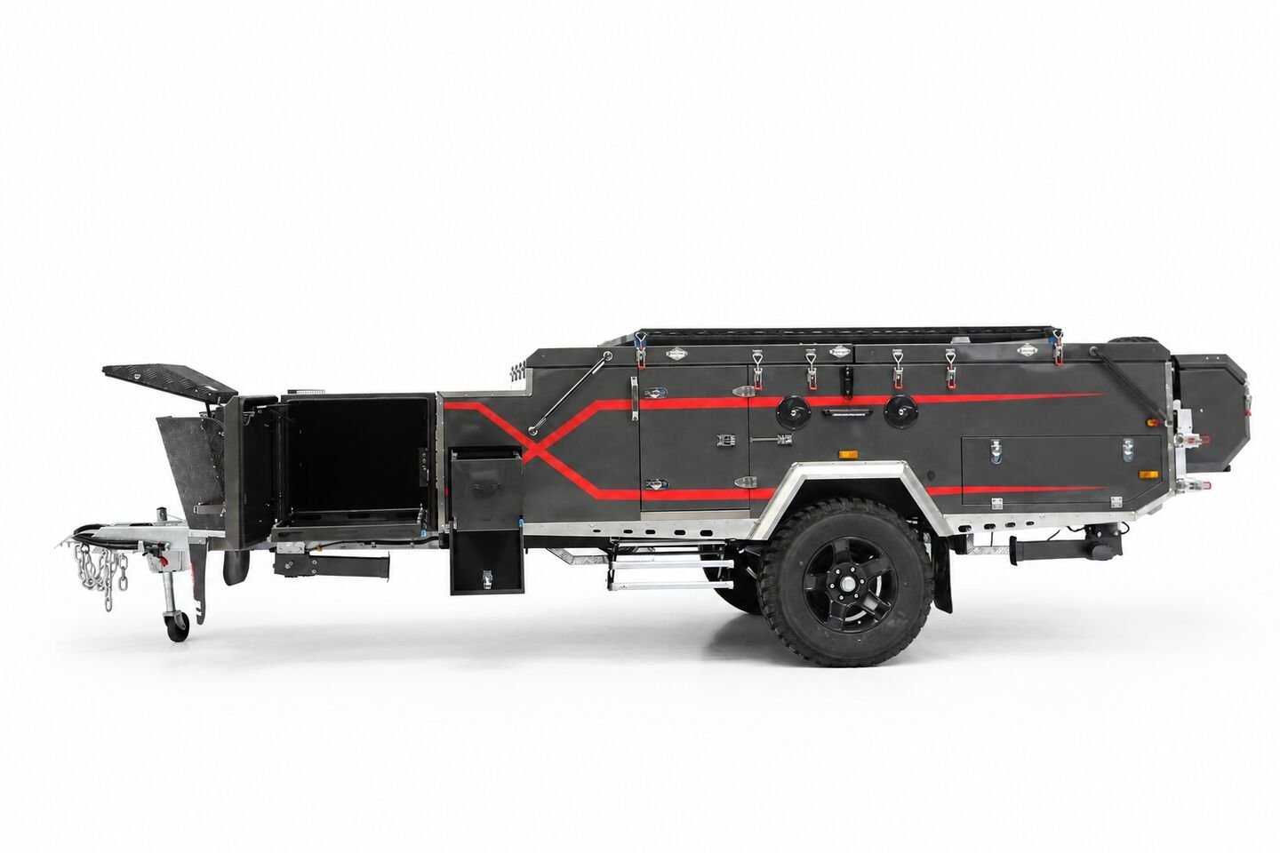 Vehicle, tent body, storage, chassis, interior and towing details 9