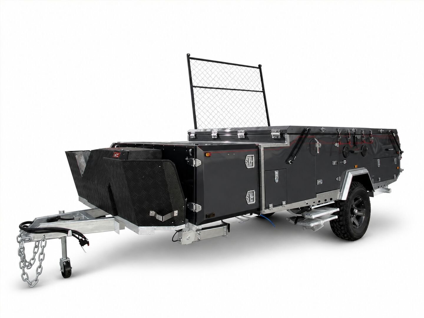 Vehicle, tent body, storage, chassis, interior and towing details 27