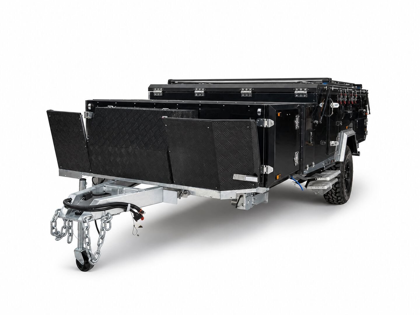 Vehicle, tent body, storage, chassis, interior and towing details 28