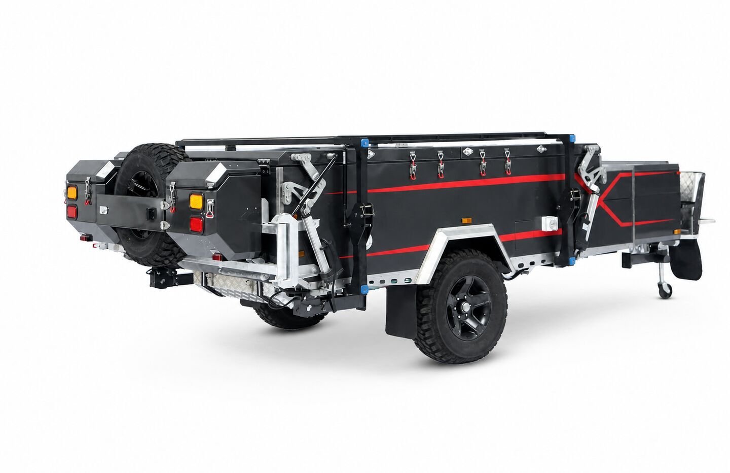 Vehicle, tent body, storage, chassis, interior and towing details 41