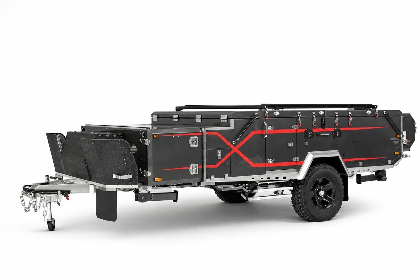 Vehicle, tent body, storage, chassis, interior and towing details 50