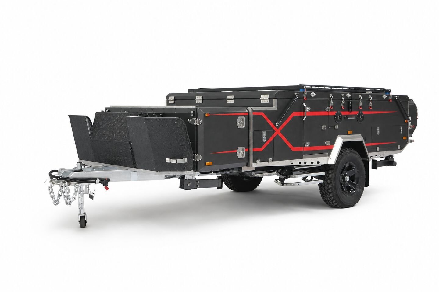 Vehicle, tent body, storage, chassis, interior and towing details 52
