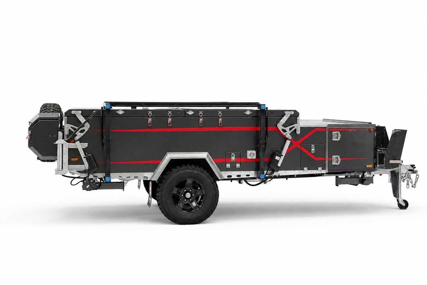 Vehicle, tent body, storage, chassis, interior and towing details 61