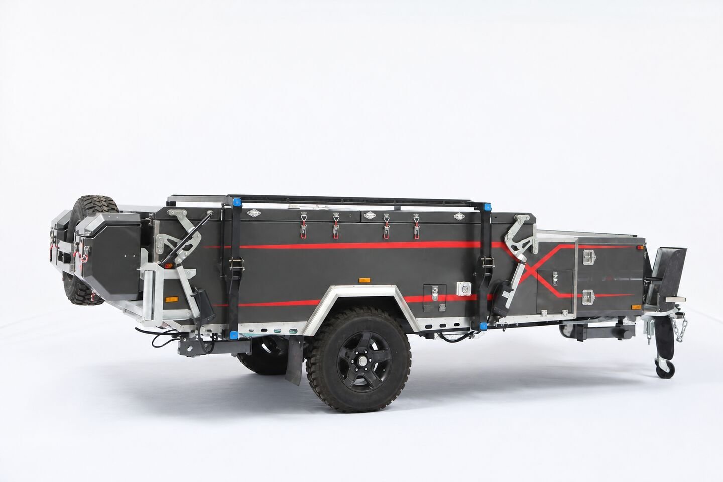 Vehicle, tent body, storage, chassis, interior and towing details 66