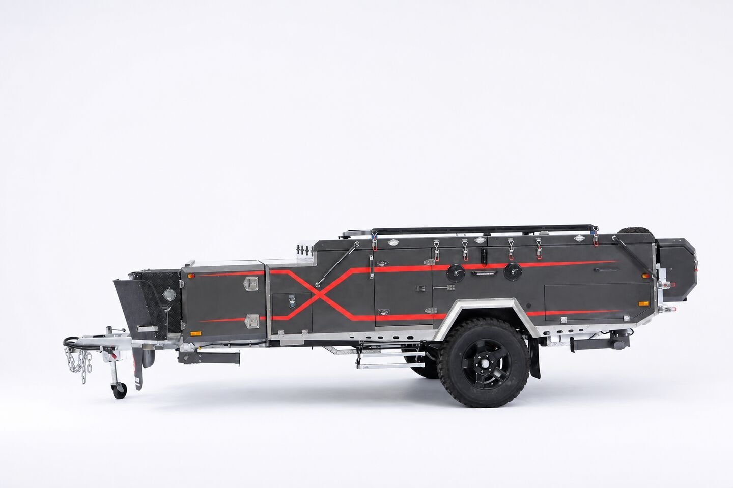 Vehicle, tent body, storage, chassis, interior and towing details 68