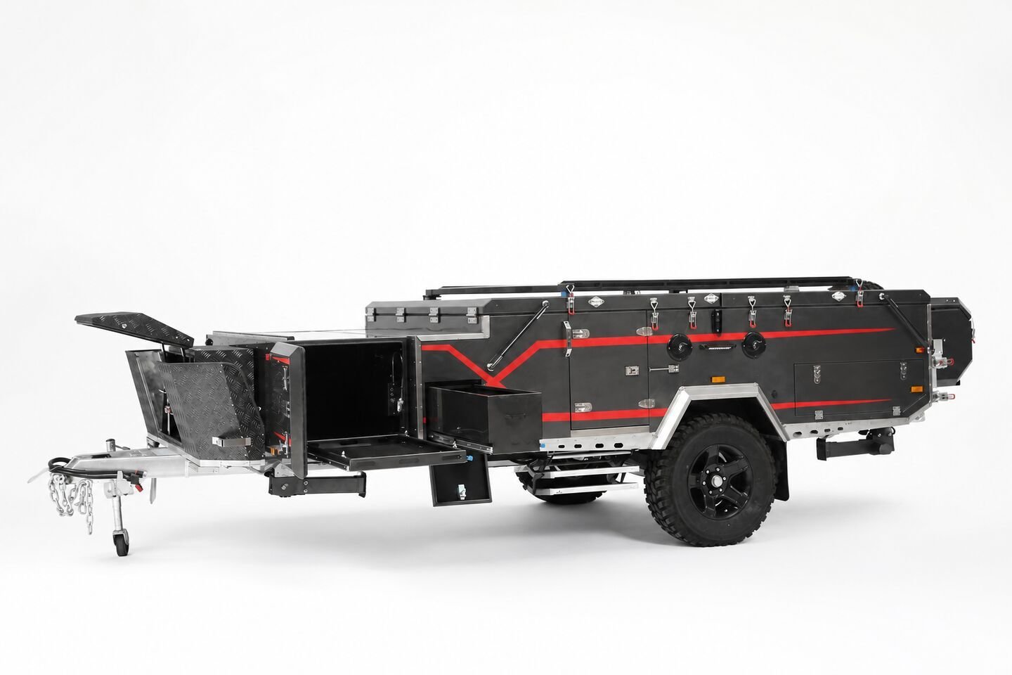 Vehicle, tent body, storage, chassis, interior and towing details 72