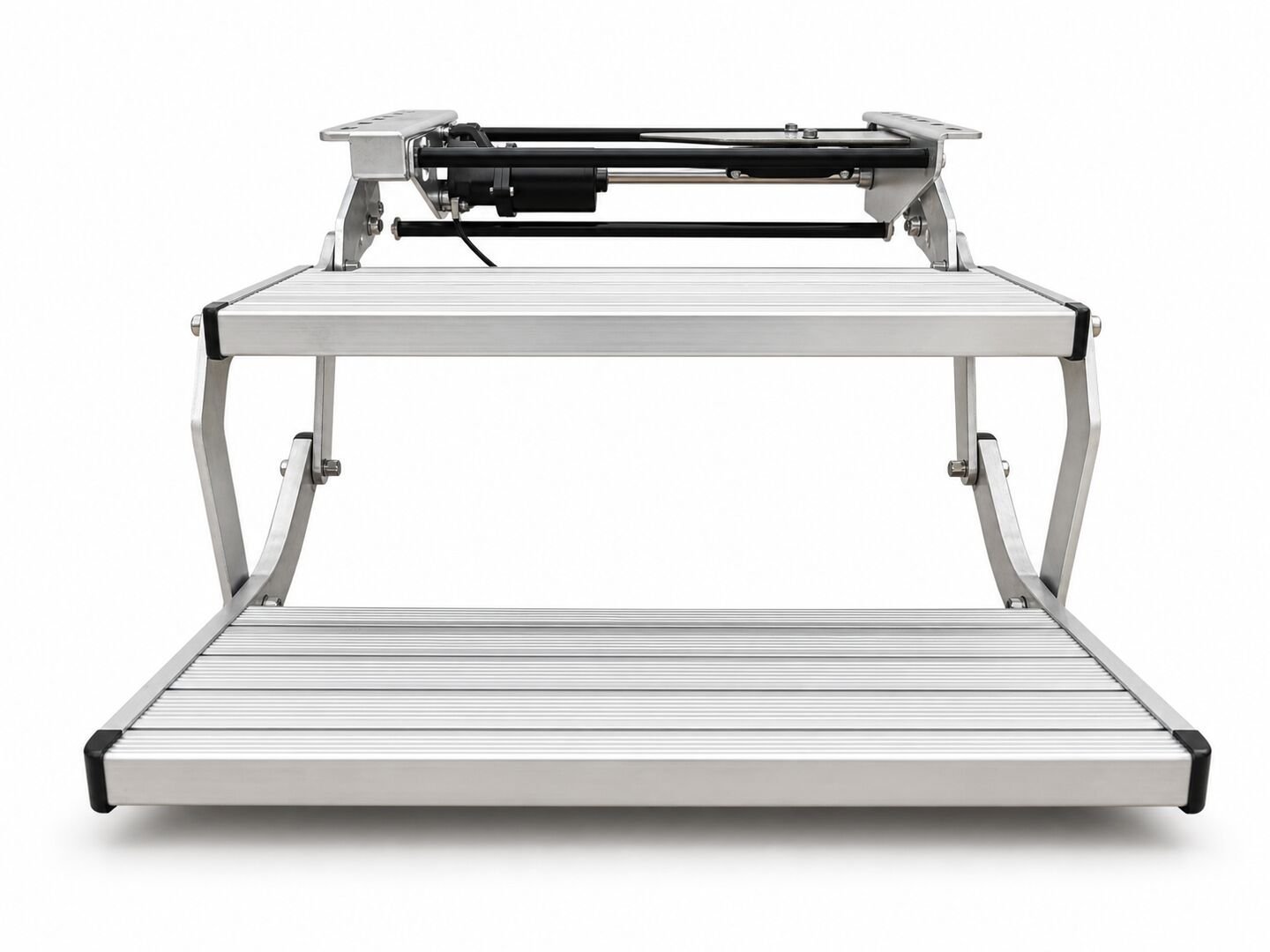 Extended and retracted electric-step details 1