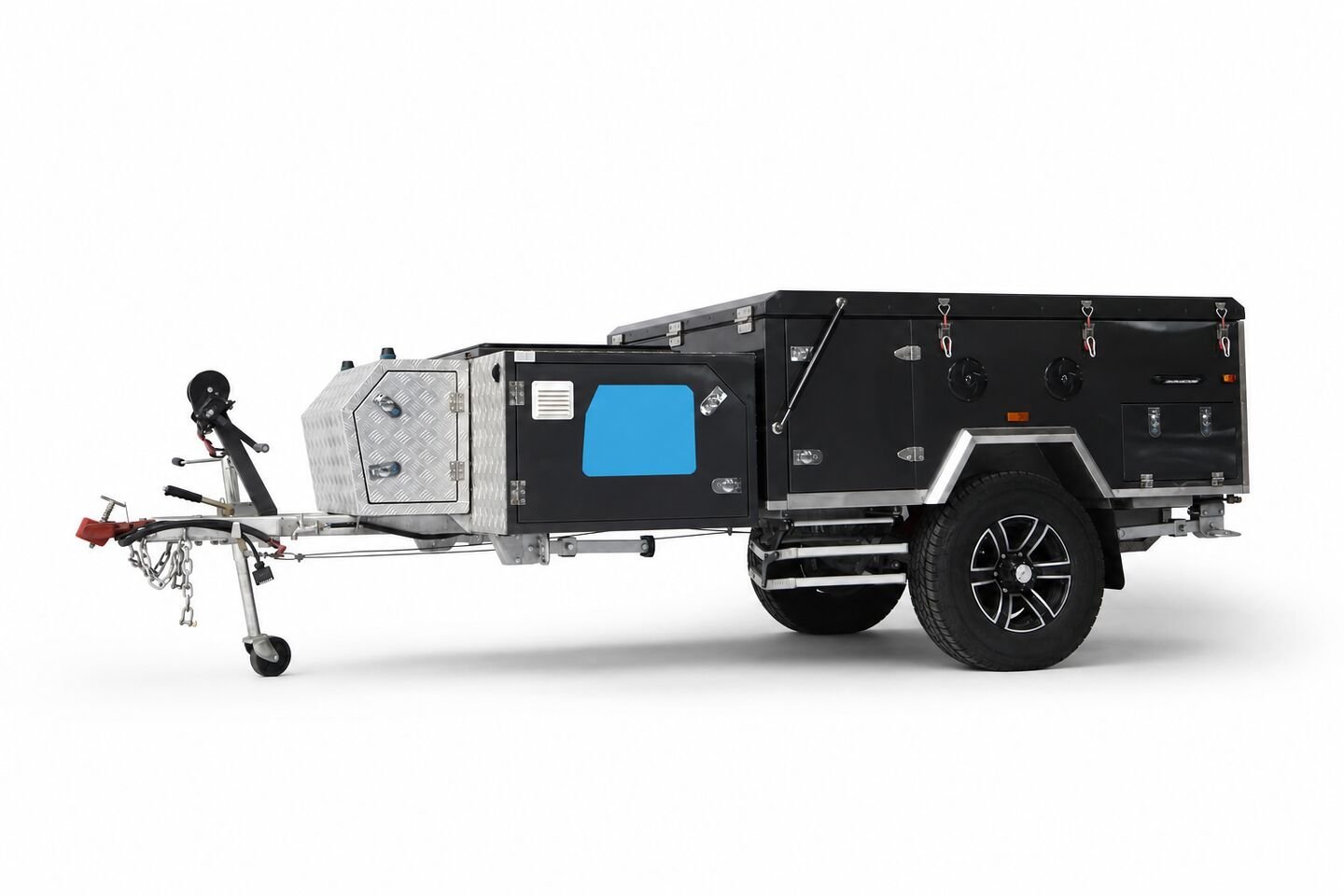 Vehicle, tent body, storage, chassis and towing details 2