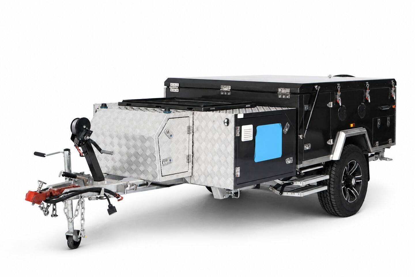 Vehicle, tent body, storage, chassis and towing details 24