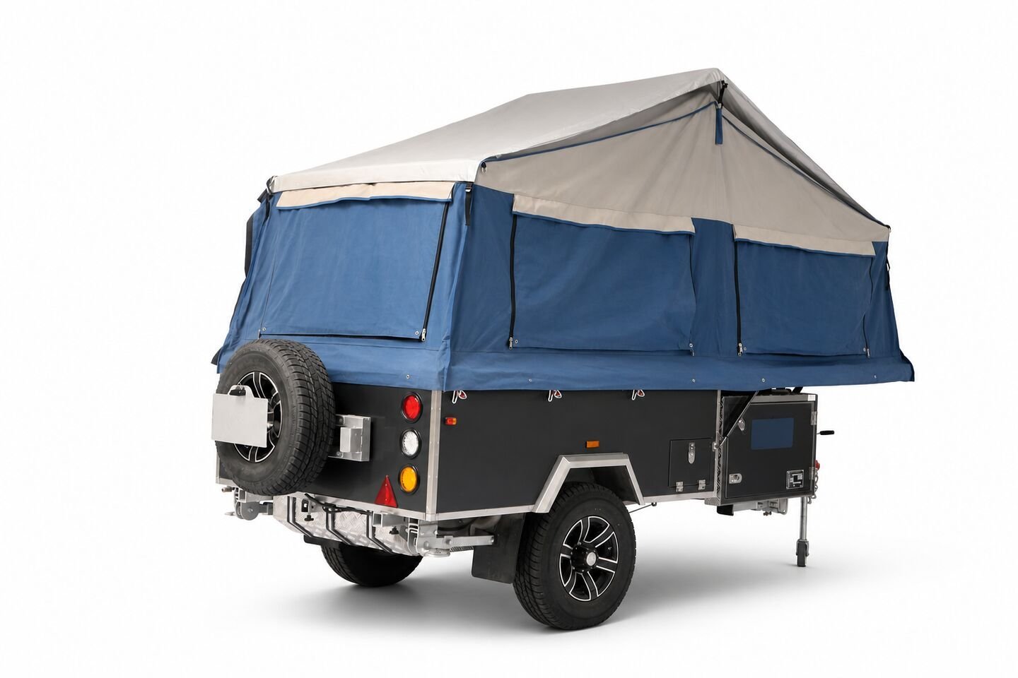 Vehicle, tent body, storage, chassis and towing details 28