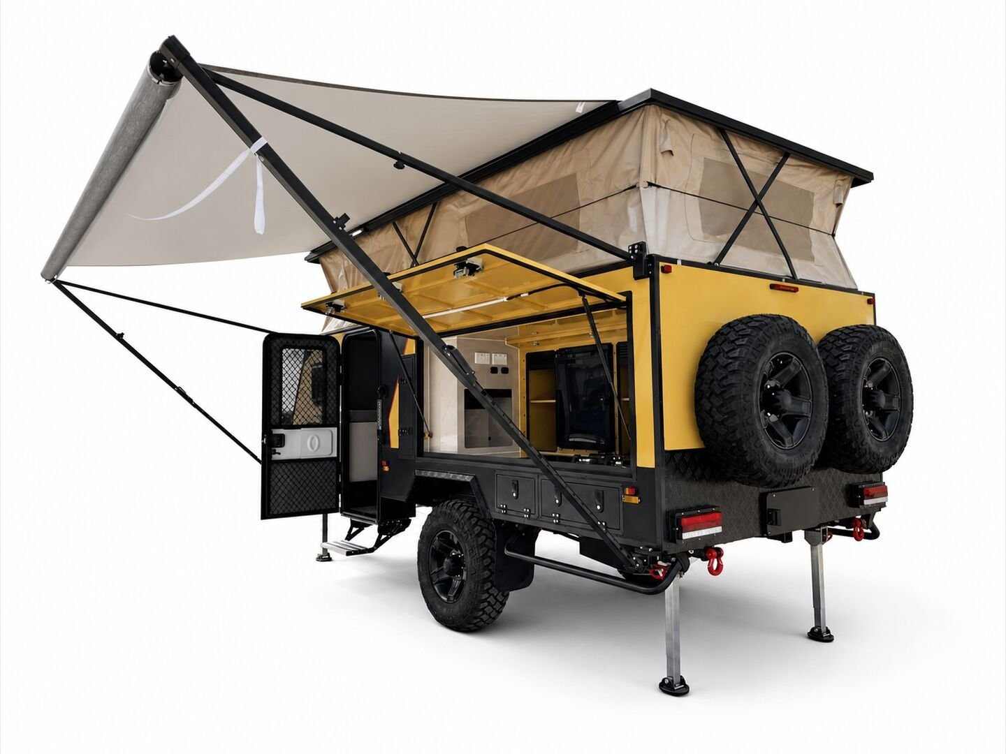 Vehicle, front box, kitchen, water, chassis and interior details 2