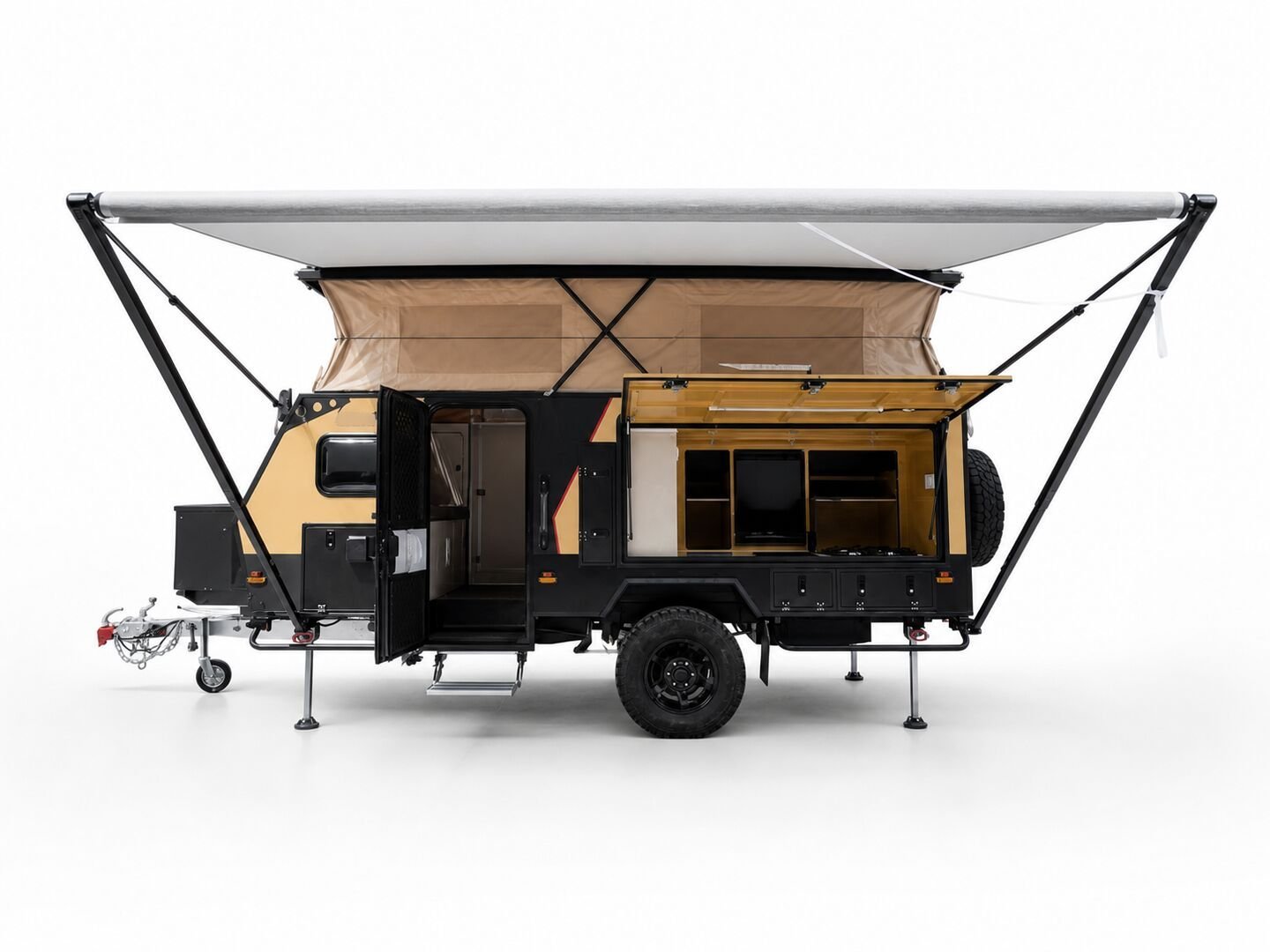 Vehicle, front box, kitchen, water, chassis and interior details 10