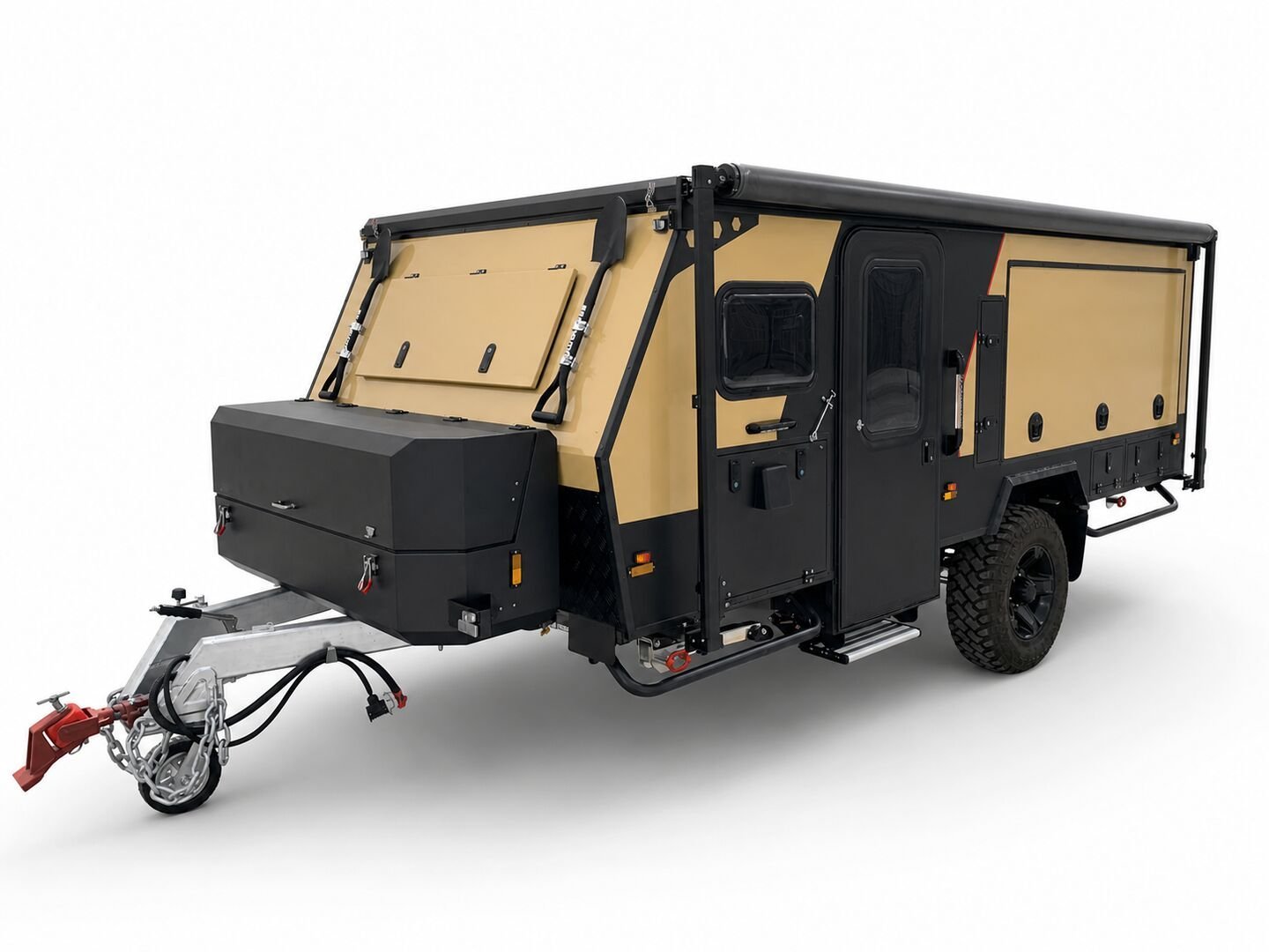 Vehicle, front box, kitchen, water, chassis and interior details 14