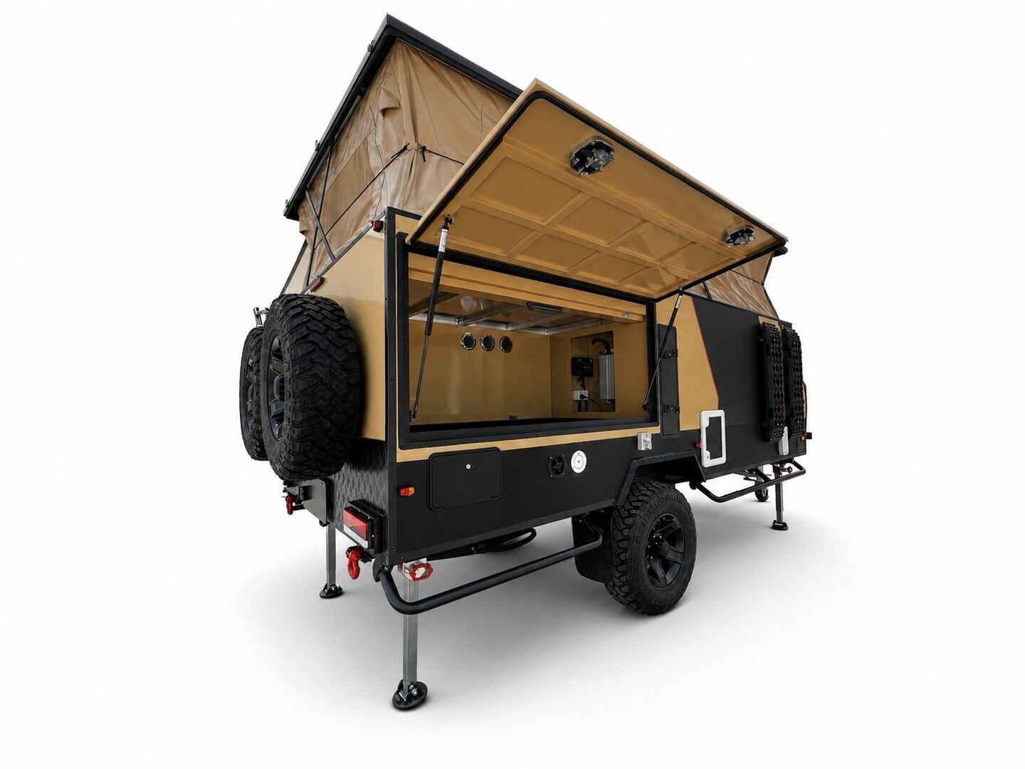 Vehicle, front box, kitchen, water, chassis and interior details 31