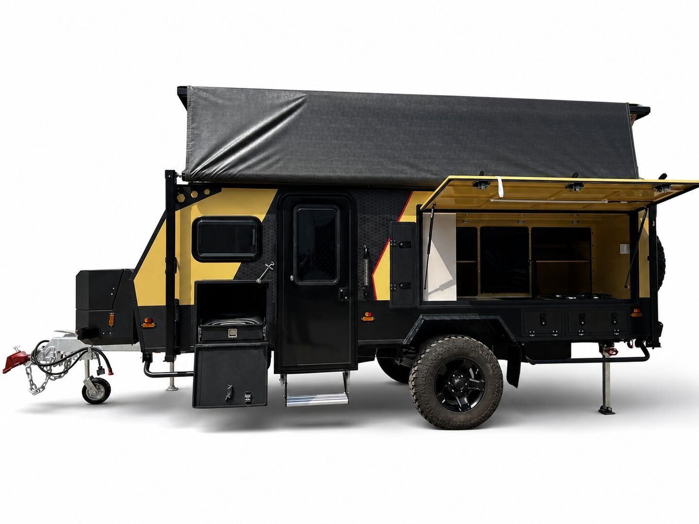 Vehicle, front box, kitchen, water, chassis and interior details 57