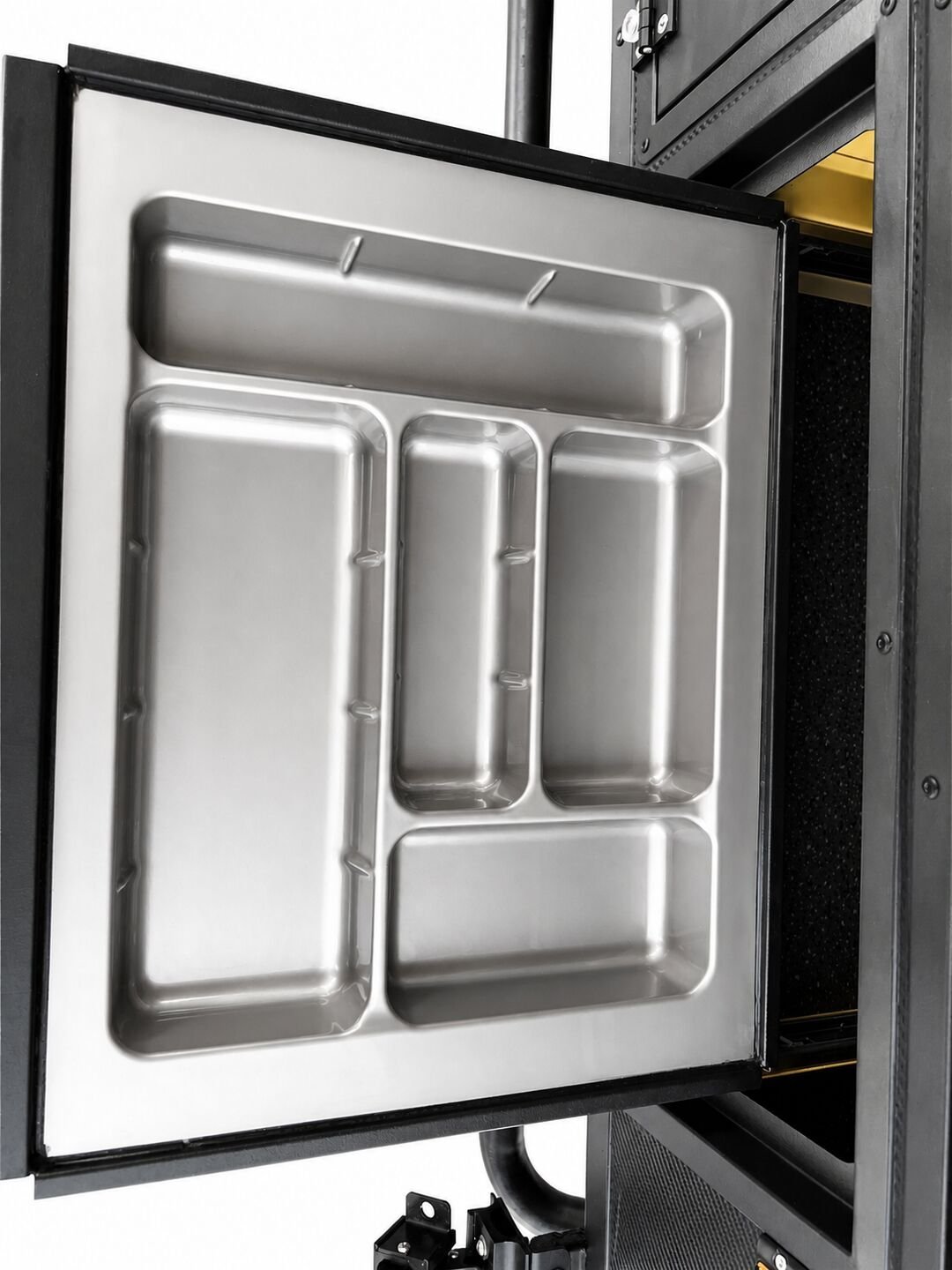 Vehicle, front box, kitchen, water, chassis and interior details 60