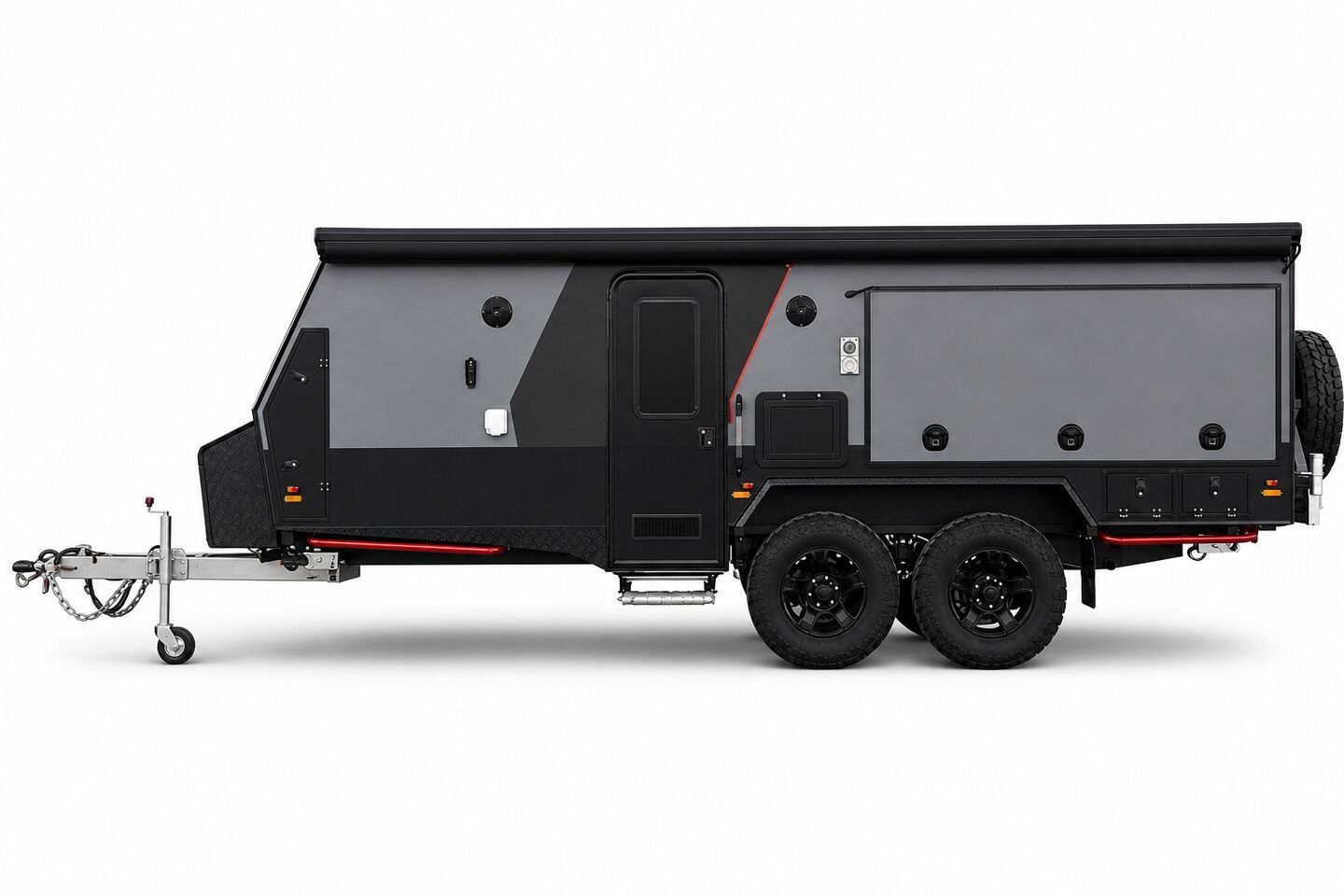 Vehicle, exterior kitchen, spare tyres, interior and control-system details 3