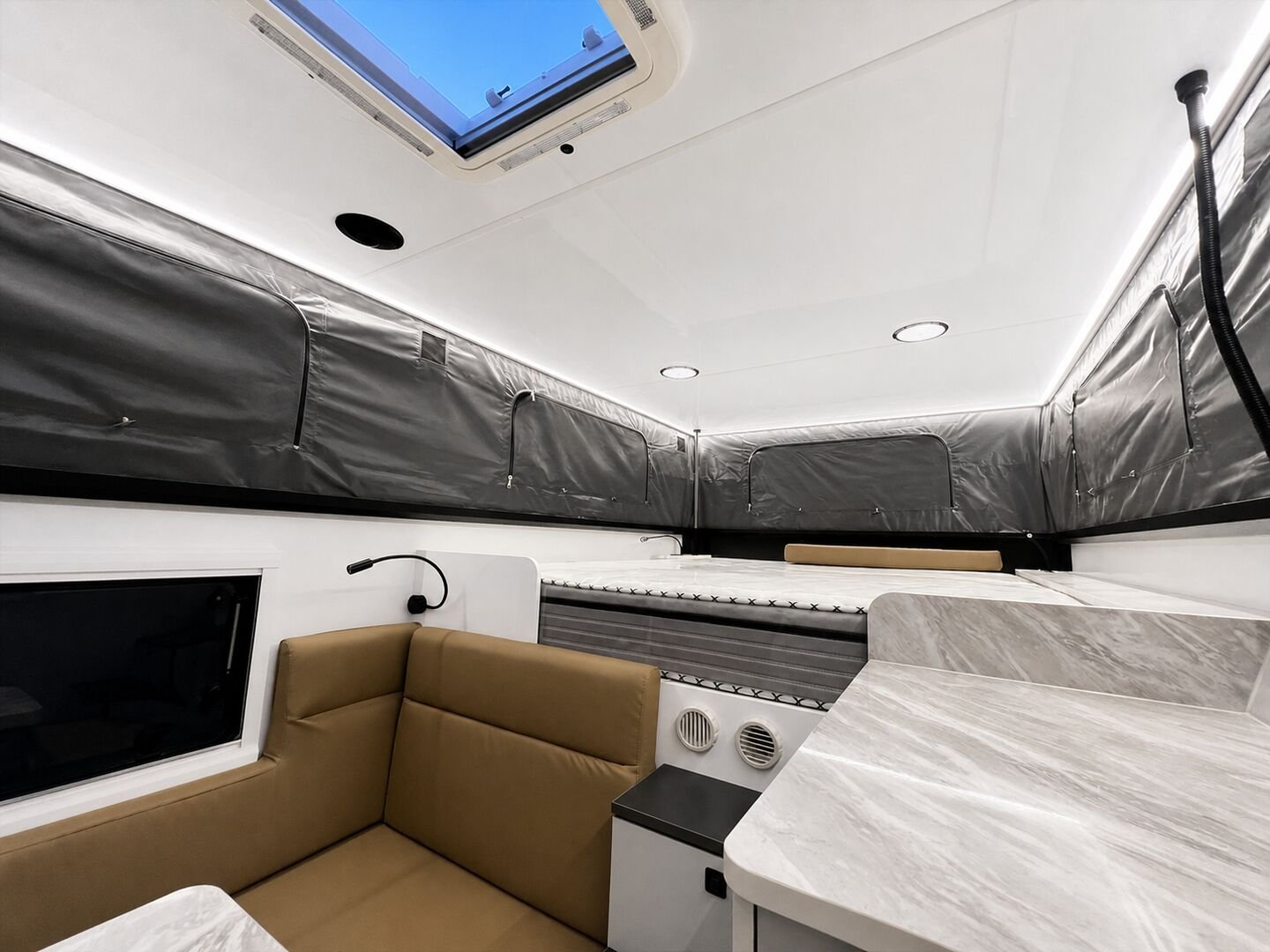 Vehicle, exterior kitchen, spare tyres, interior and control-system details 4