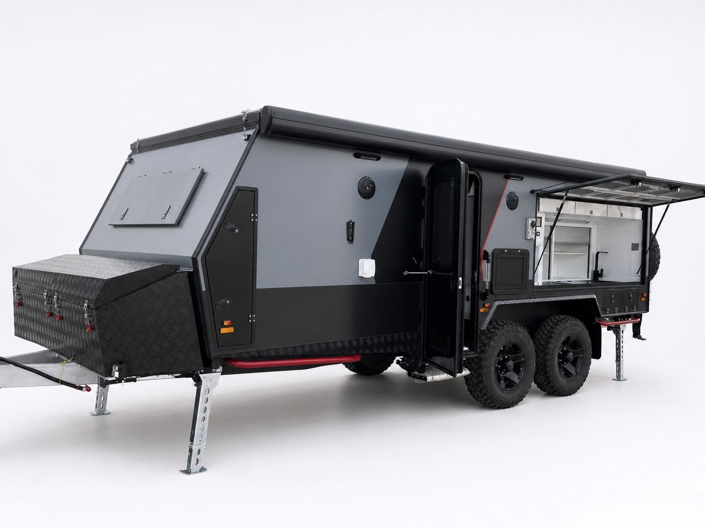 Vehicle, exterior kitchen, spare tyres, interior and control-system details 13