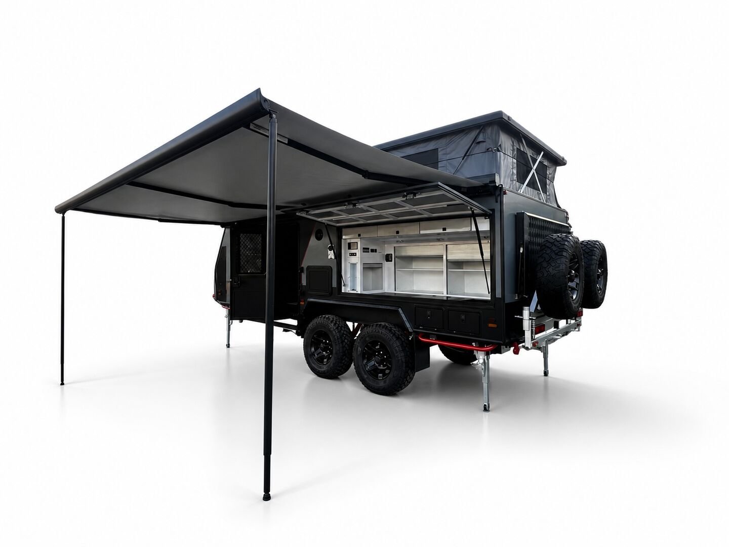 Vehicle, exterior kitchen, spare tyres, interior and control-system details 29
